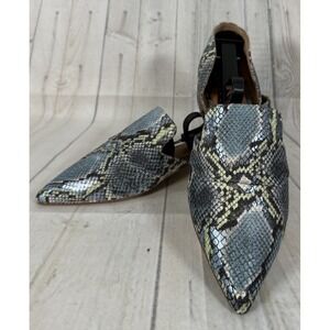 Sarto Women A-Toby Flat Metallic Snake Skin 6.5 Statement Festival Career Witchy